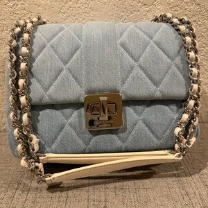 Kate Spade Light Blue Denim Carey Quilted Crossbody/Shoulder Bag NWT